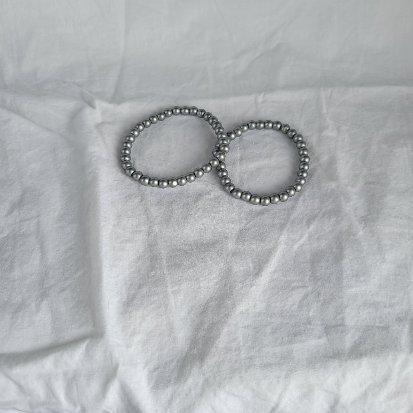 Grey Beaded Bracelet