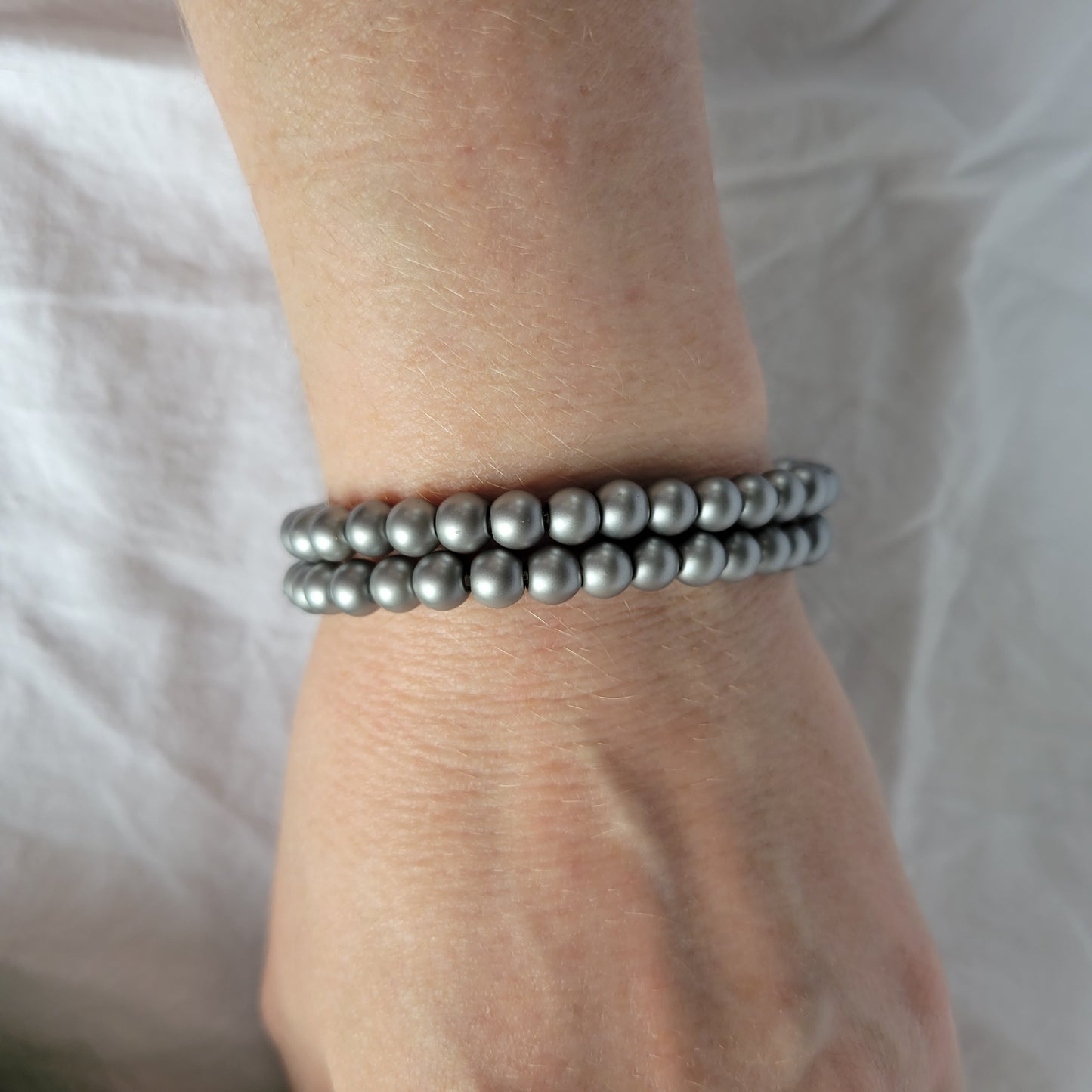 Grey Beaded Bracelet