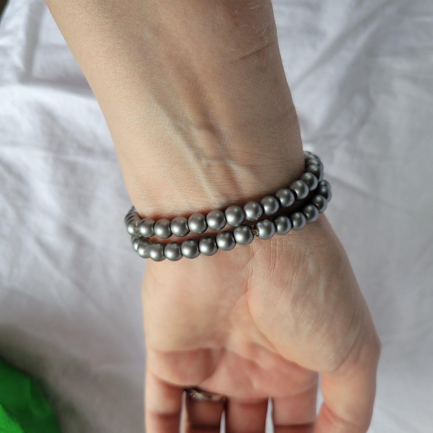 Grey Beaded Bracelet