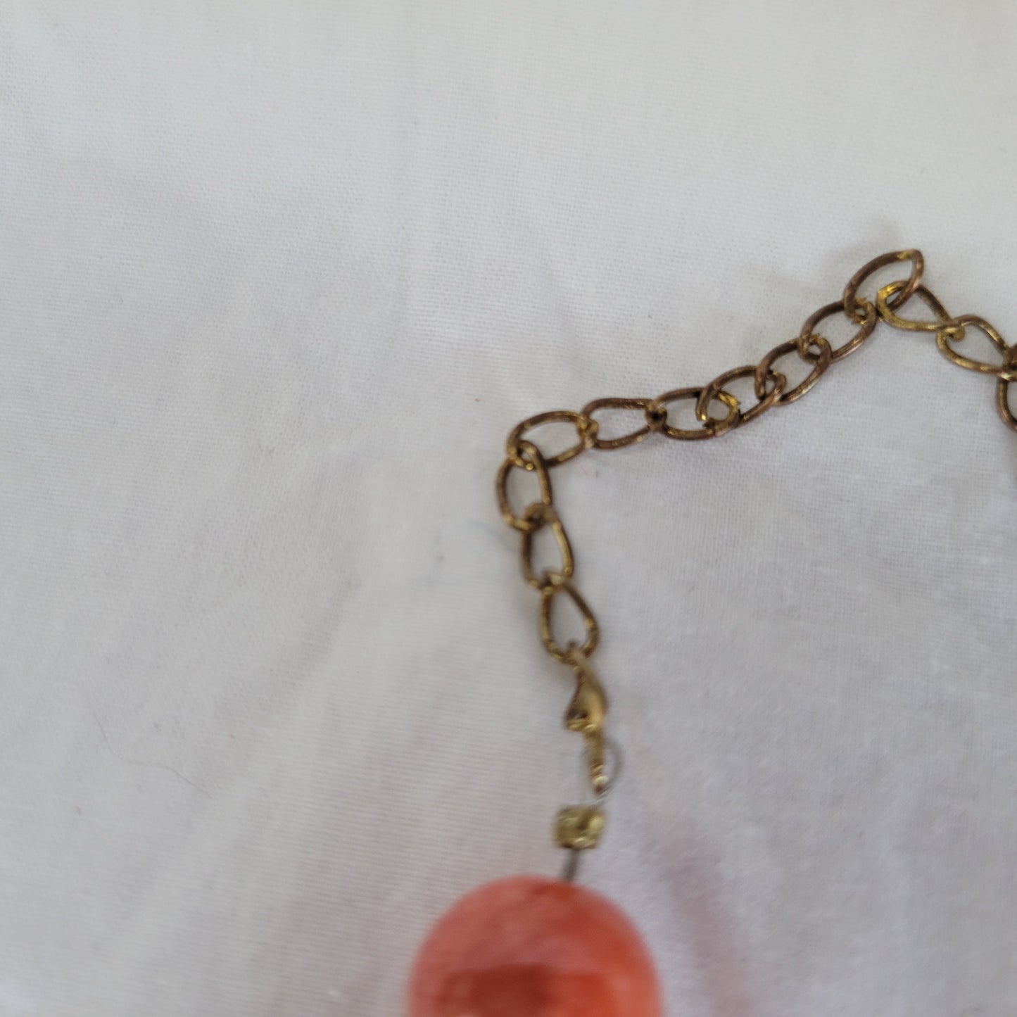 Orange and White Necklace