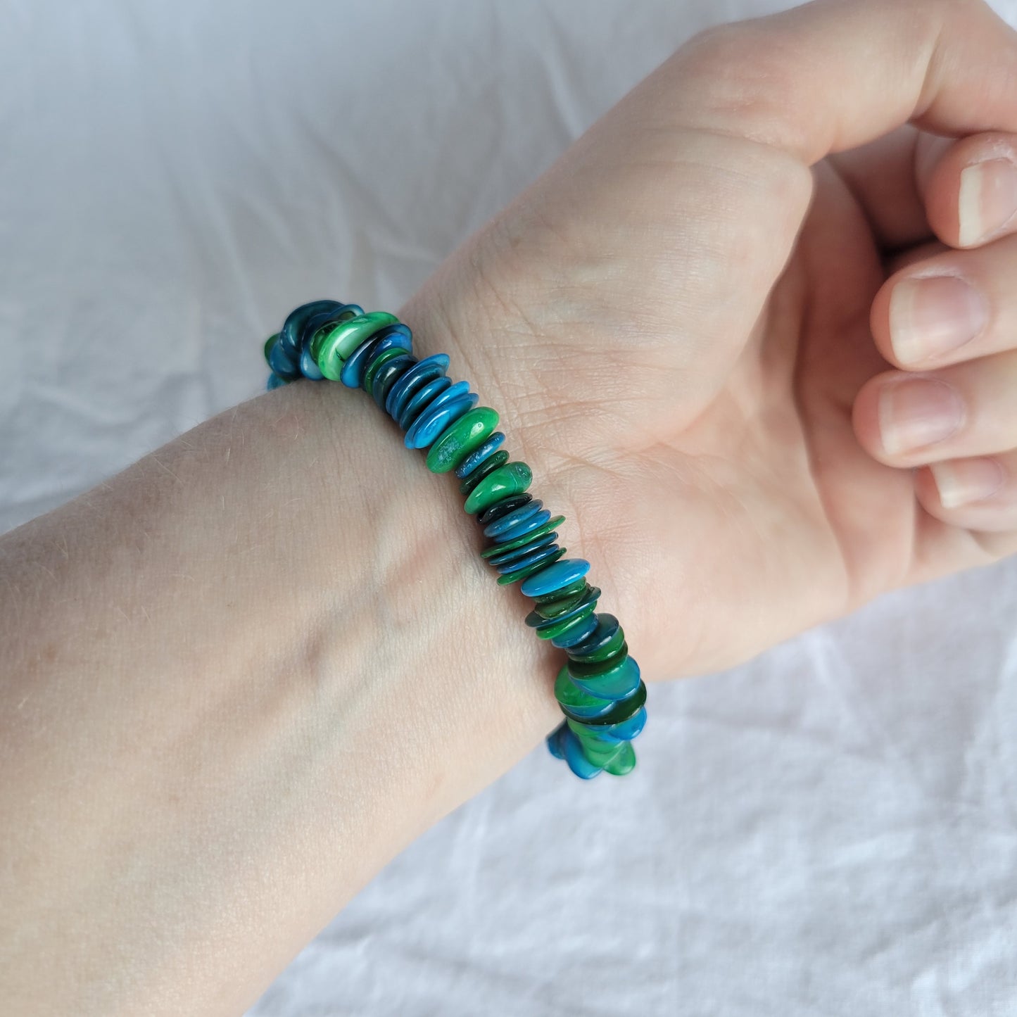 Aqua Shell Bracelet