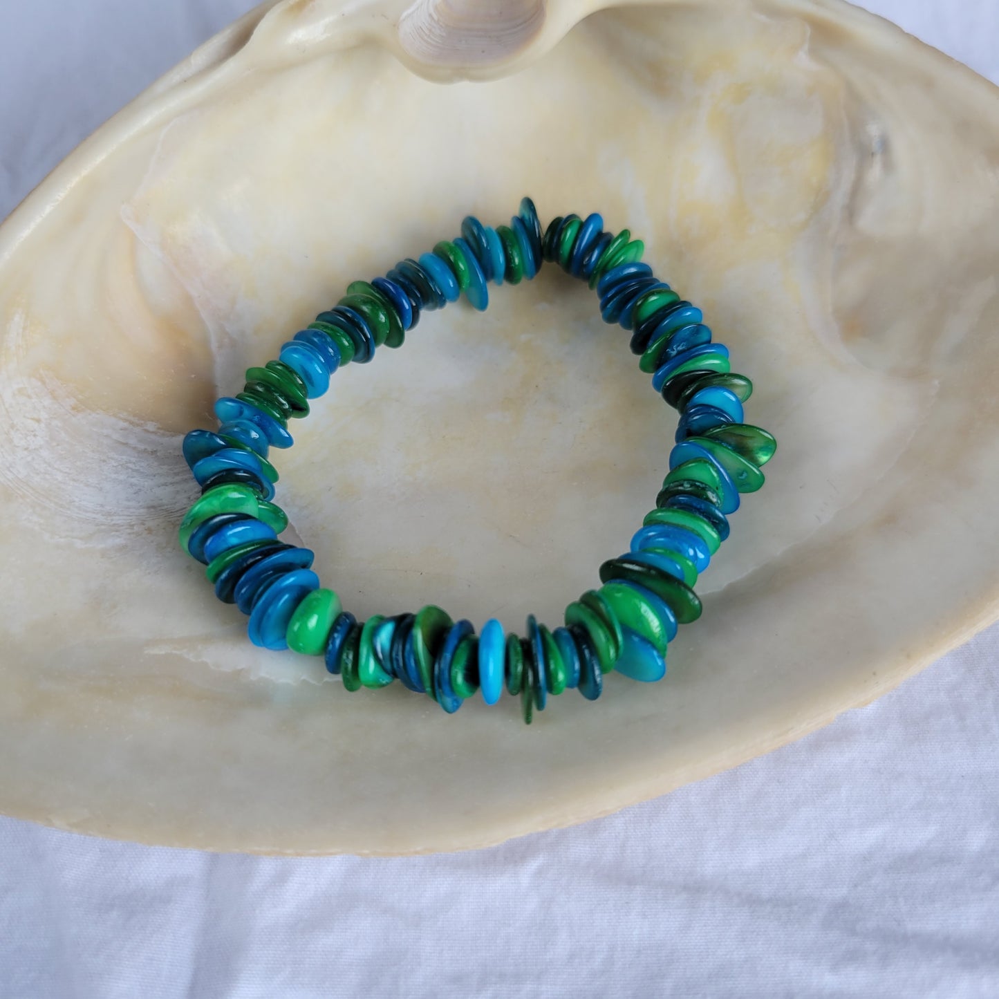 Aqua Shell Bracelet
