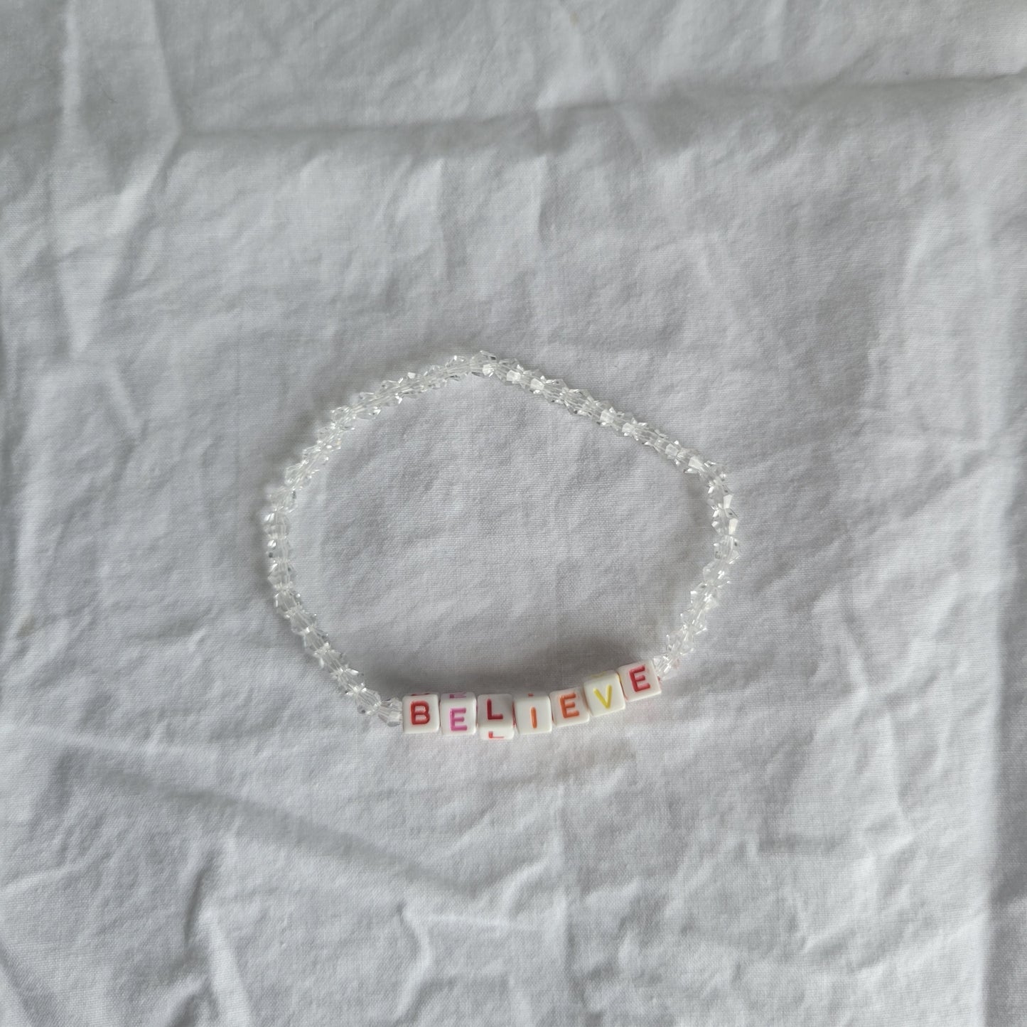 Believe Beaded Bracelet