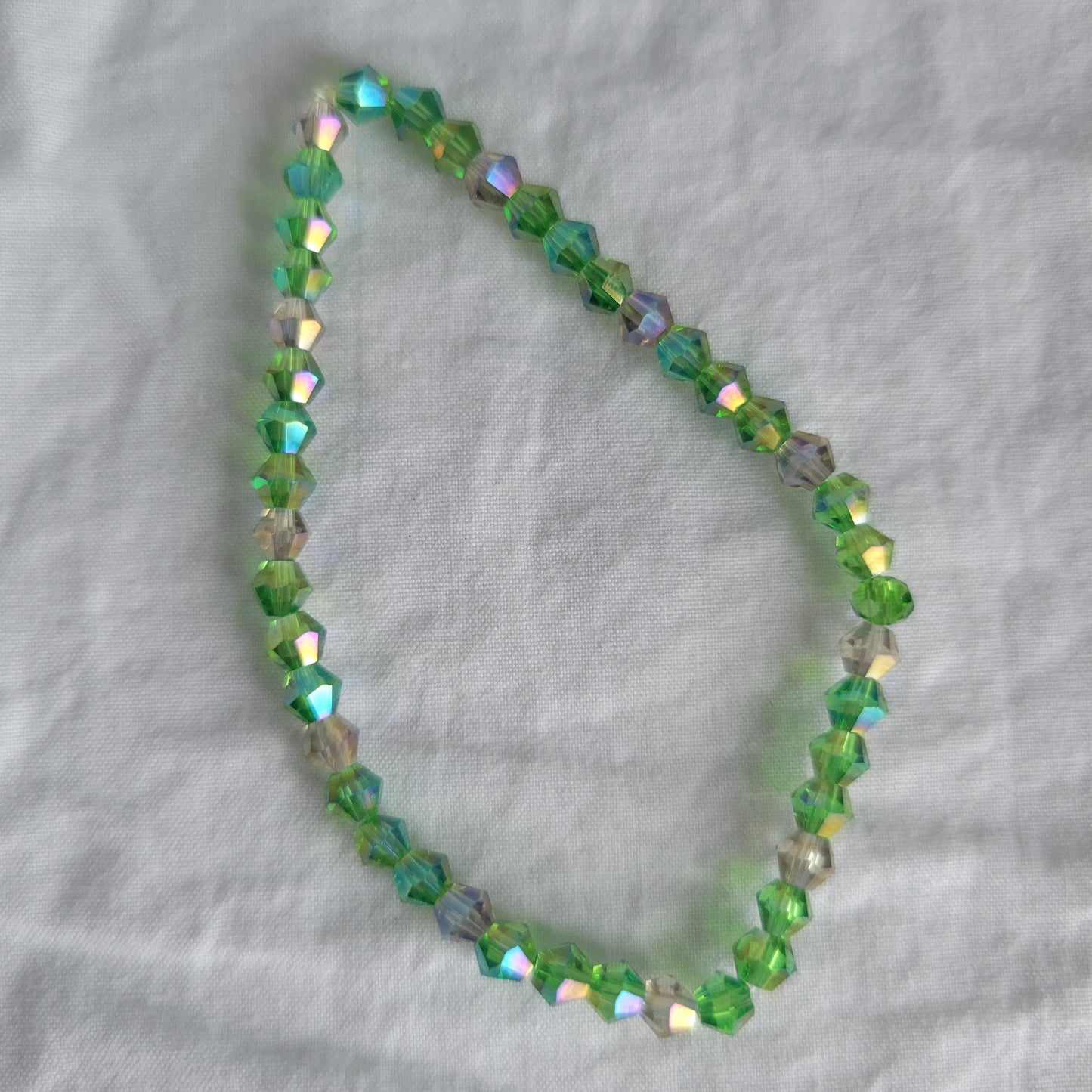 Green and Smoke Beaded Bracelet