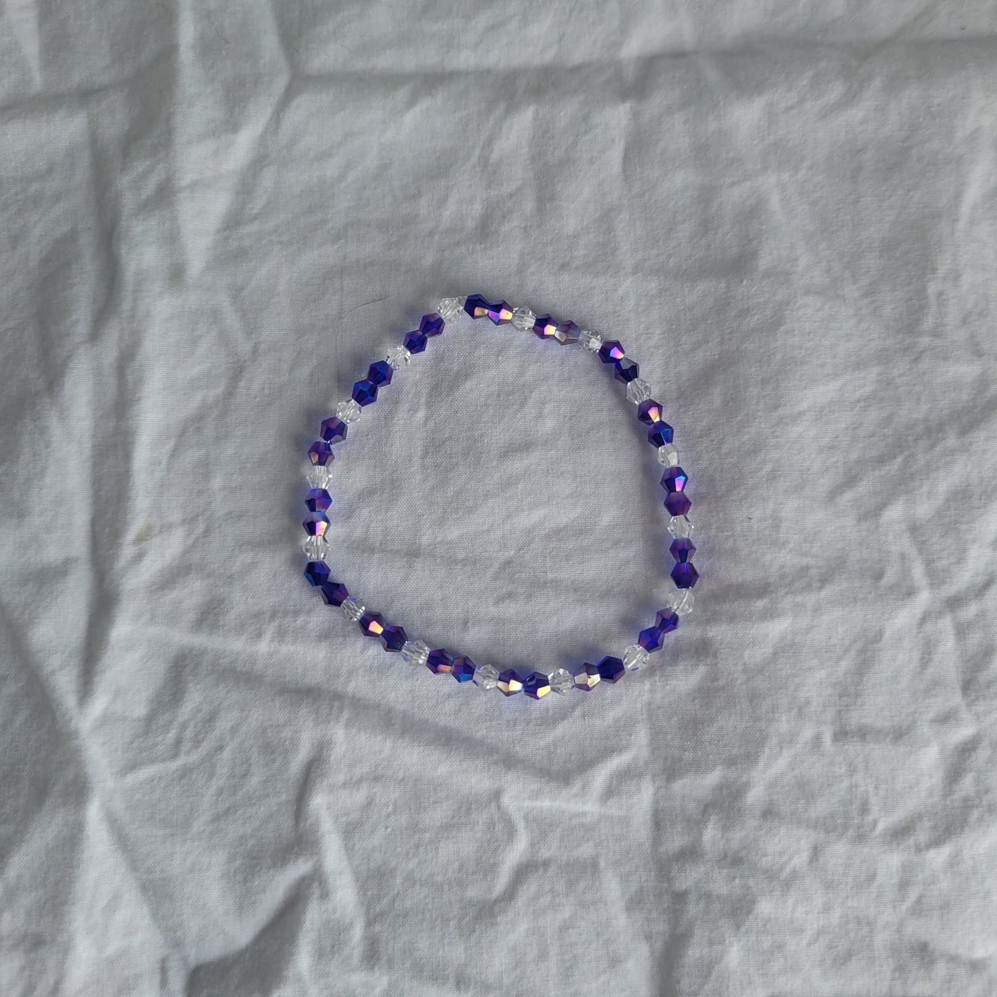 Purple and Clear Bracelet