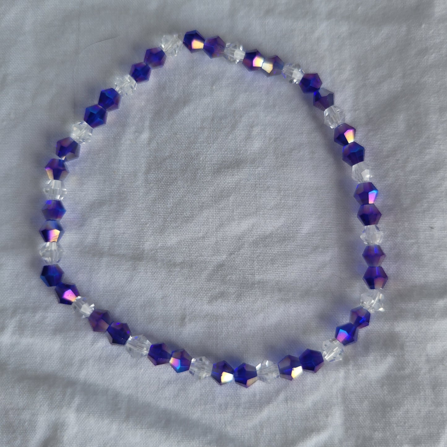 Purple and Clear Bracelet