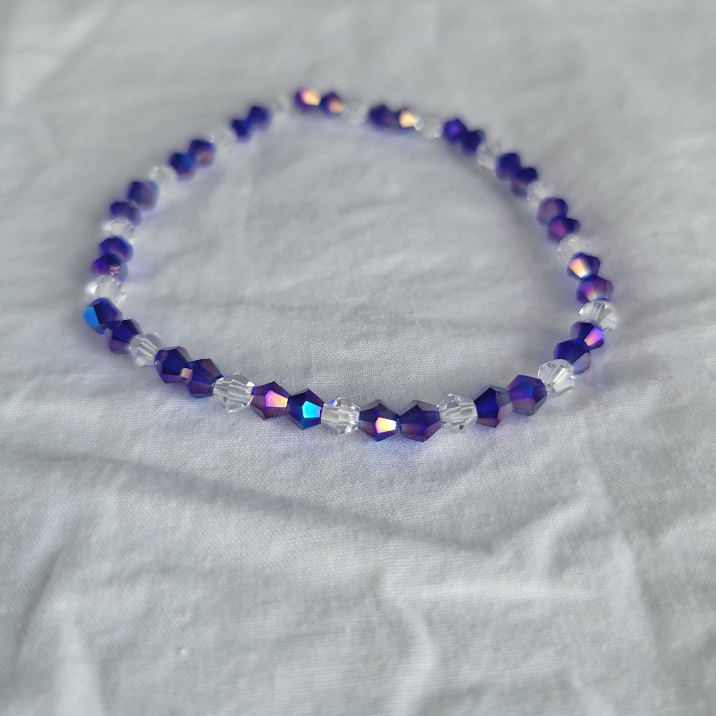 Purple and Clear Bracelet