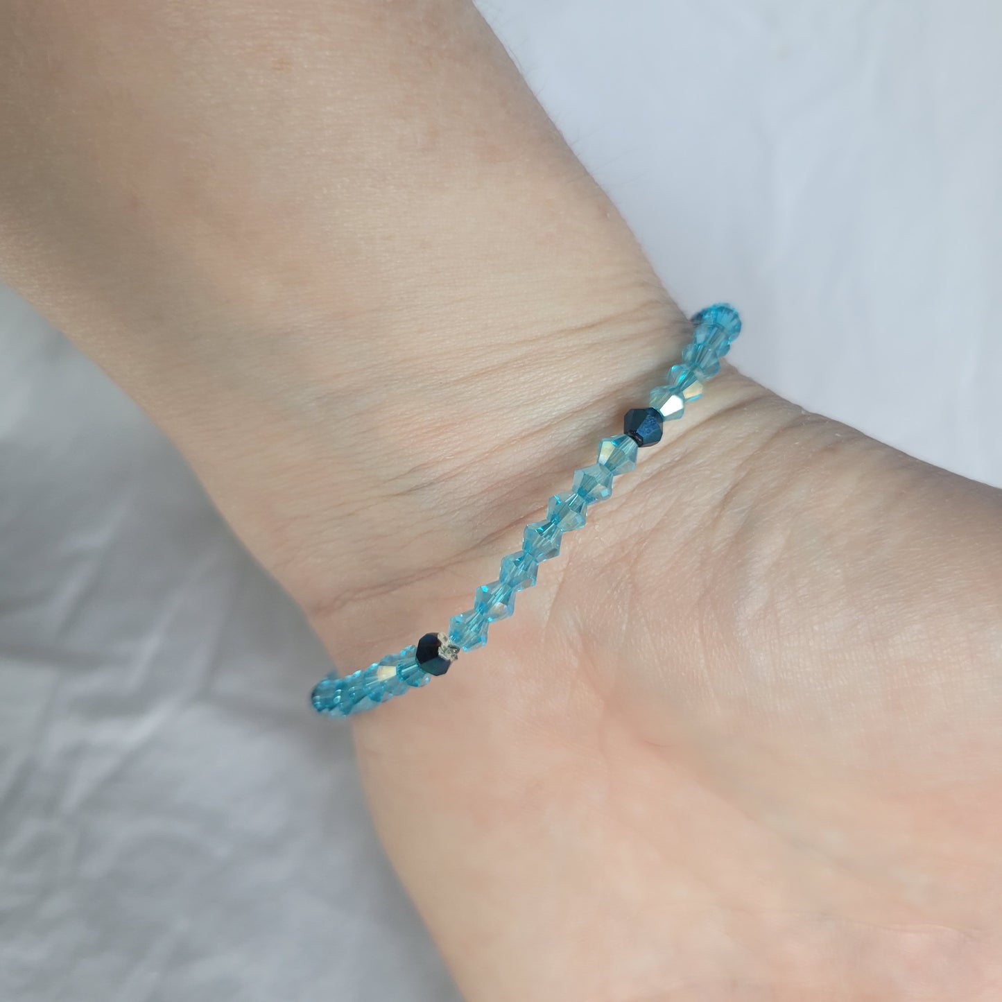 Blue Beaded Bracelet