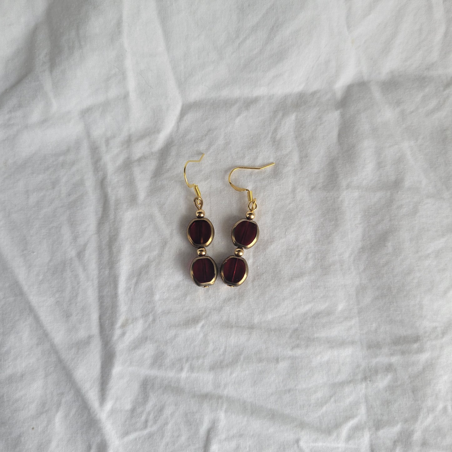 Red Beaded Earrings