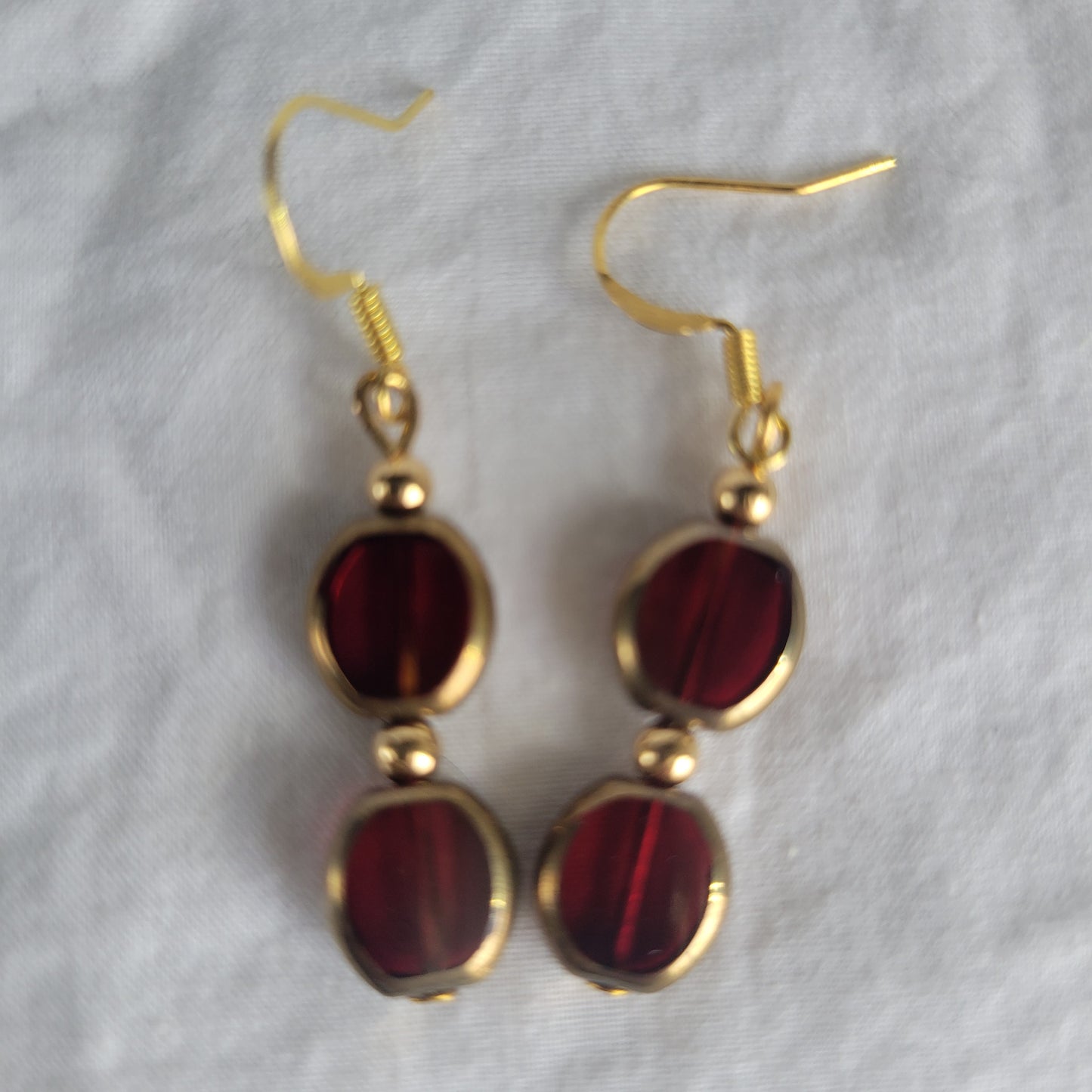 Red Beaded Earrings