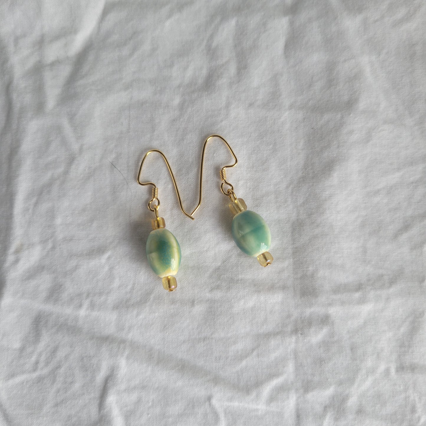 Blue Ceramic Earrings