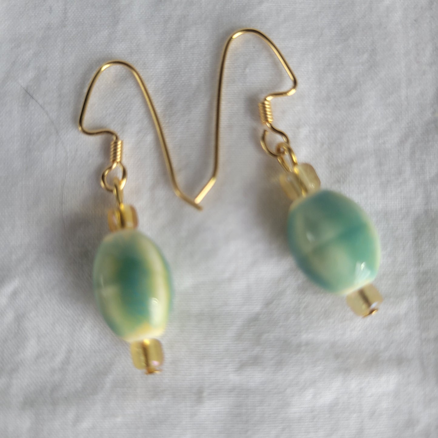 Blue Ceramic Earrings