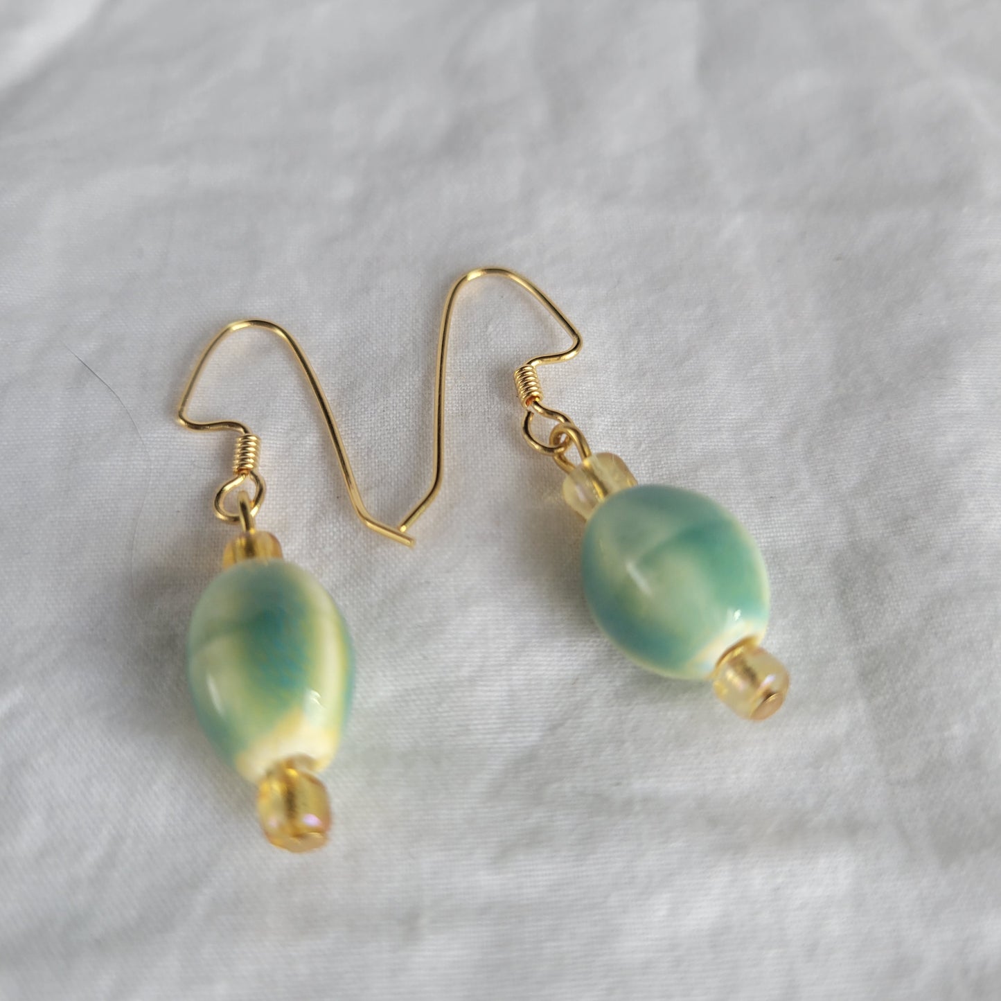 Blue Ceramic Earrings