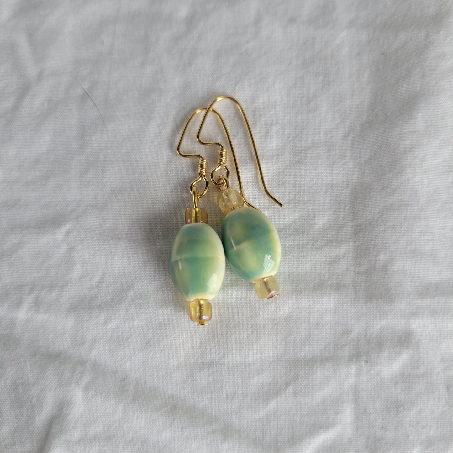 Blue Ceramic Earrings