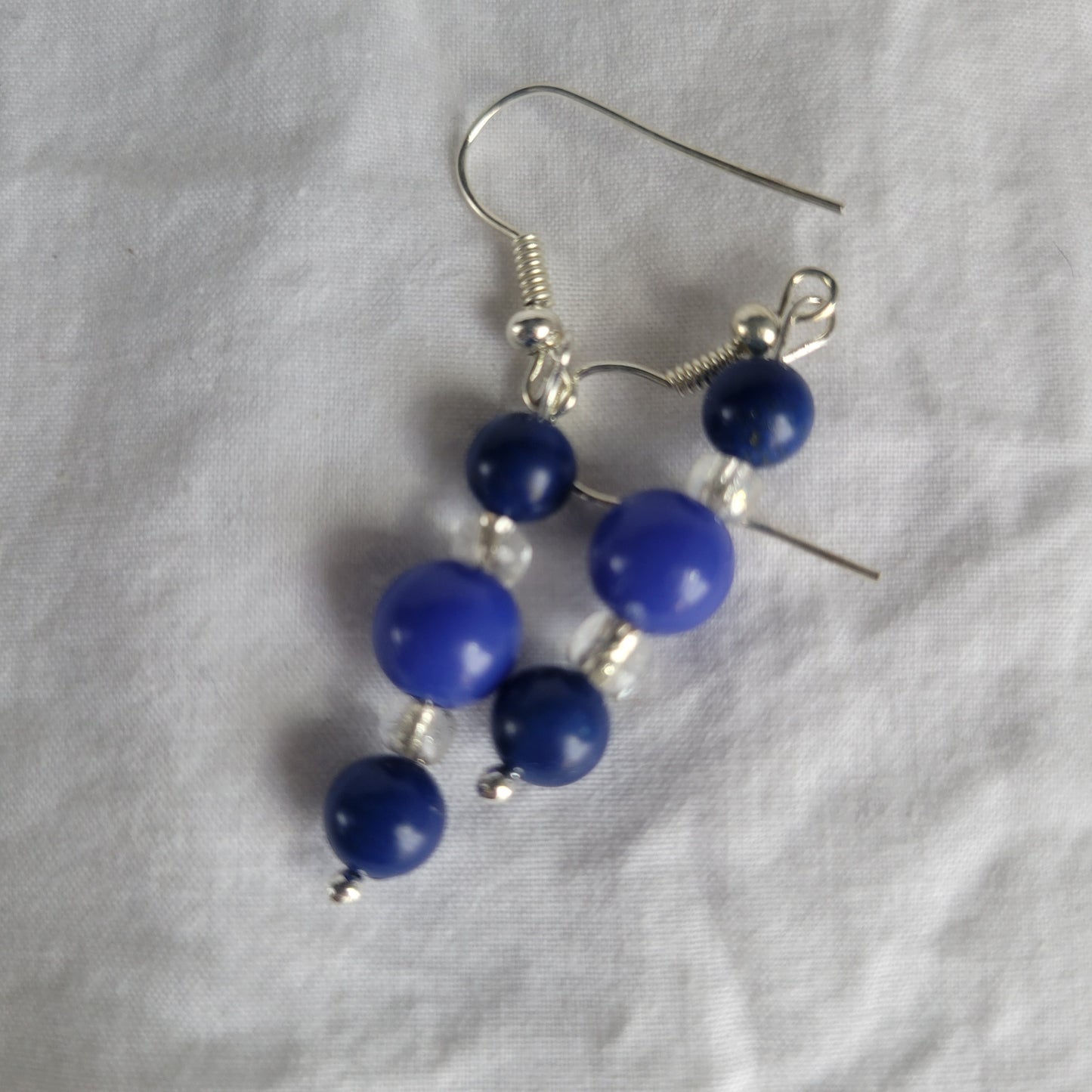 Blue Beaded Earrings