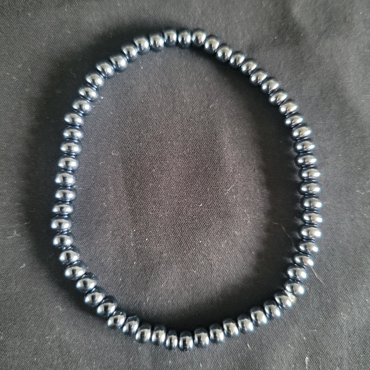 Metallic Grey Beaded Bracelet