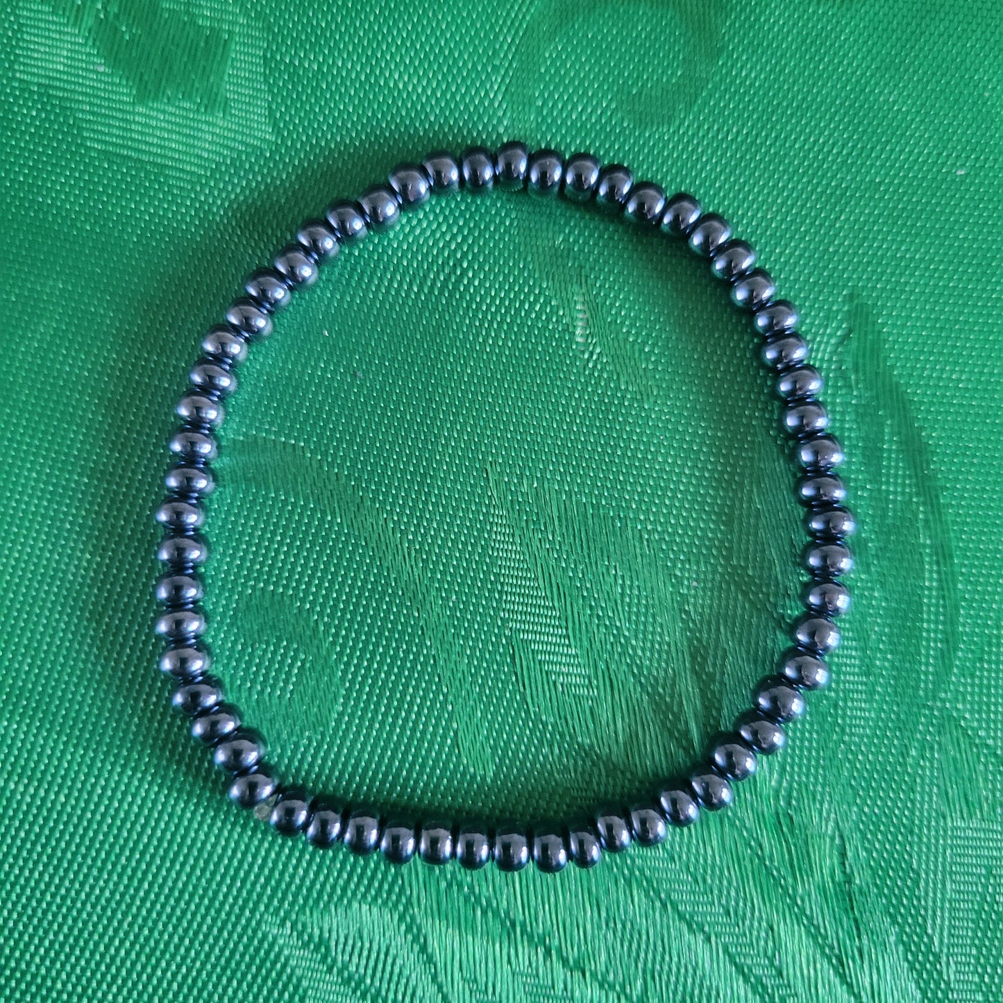 Metallic Grey Beaded Bracelet