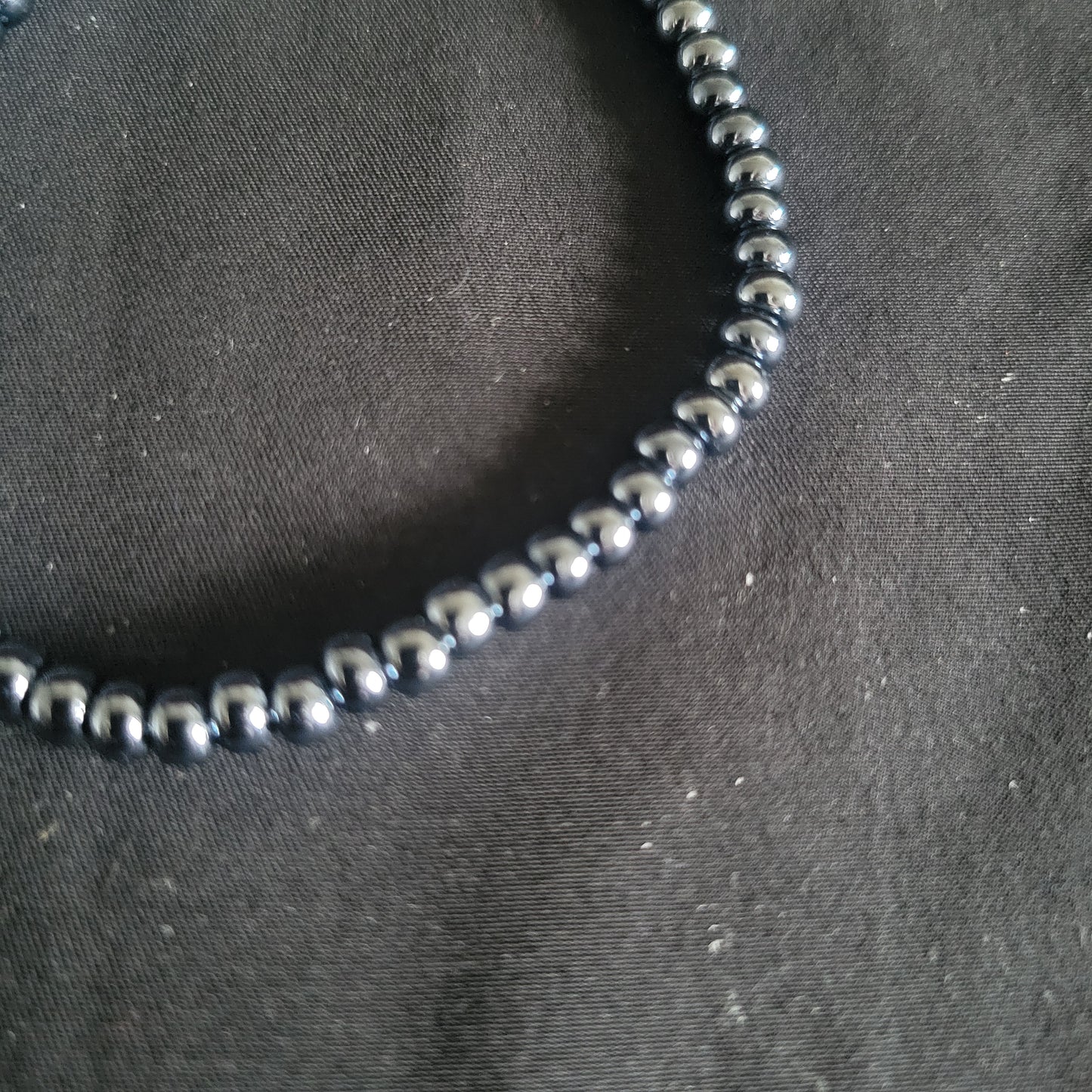 Metallic Grey Beaded Bracelet