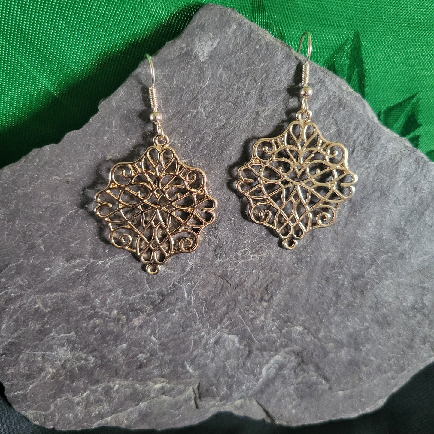 Gold Filigree Earrings