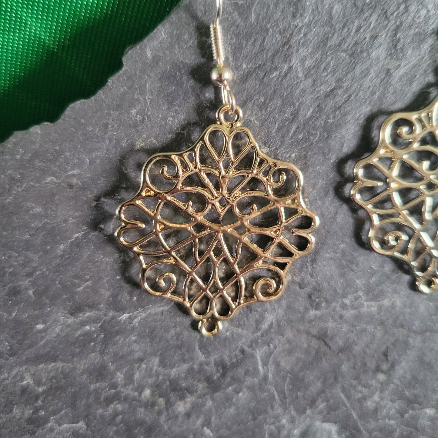 Gold Filigree Earrings