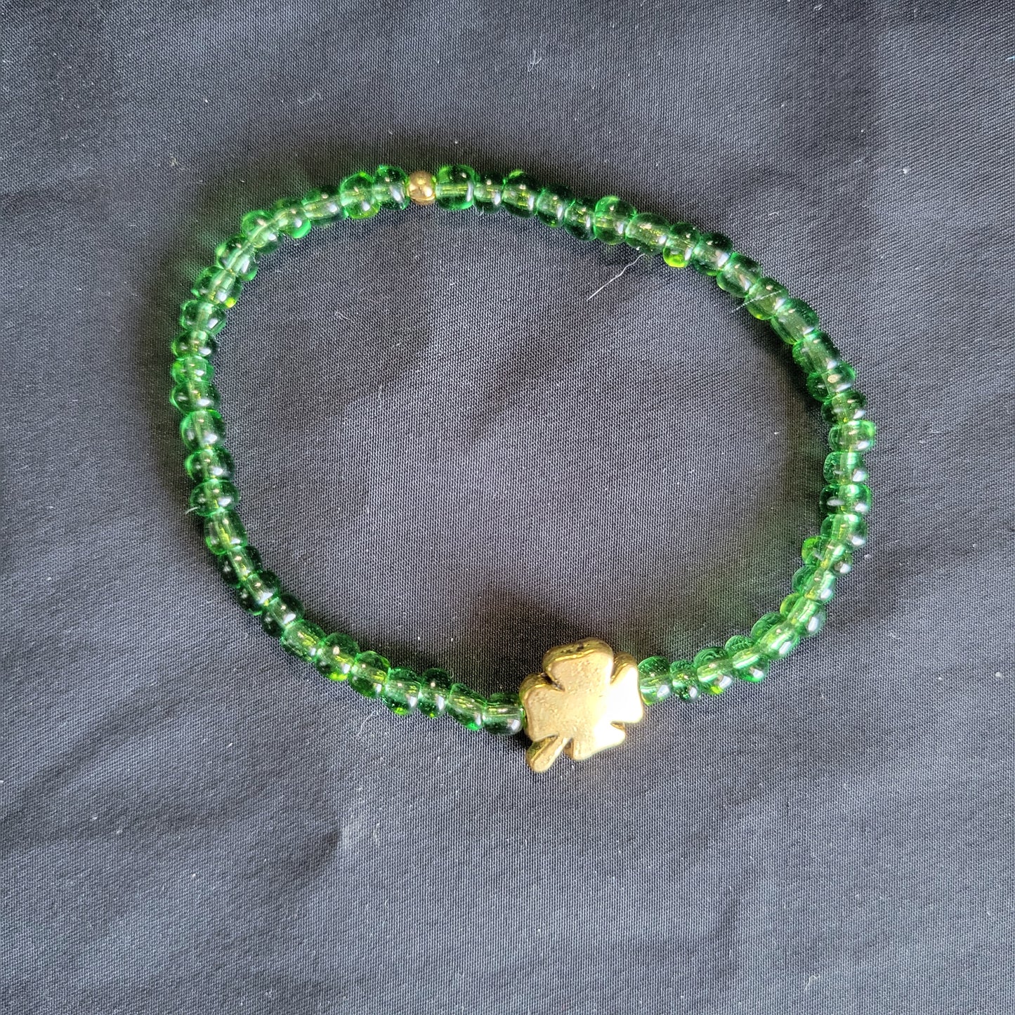 Clover Green Beaded Bracelet