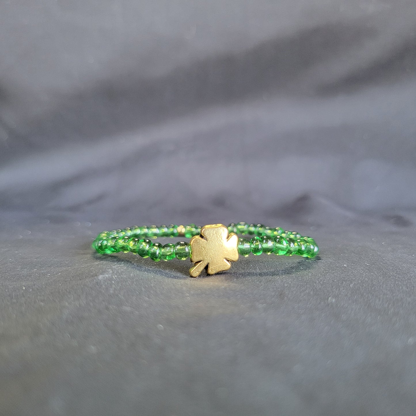 Clover Green Beaded Bracelet
