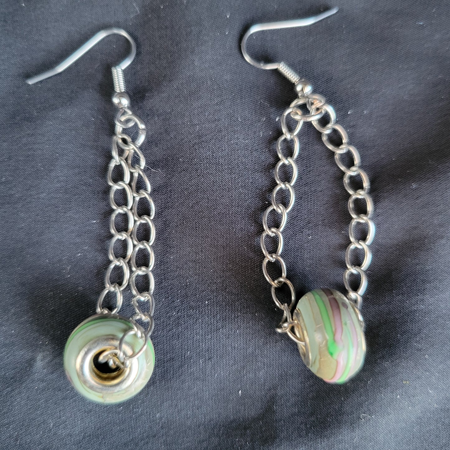 Green Trapeze Earrings