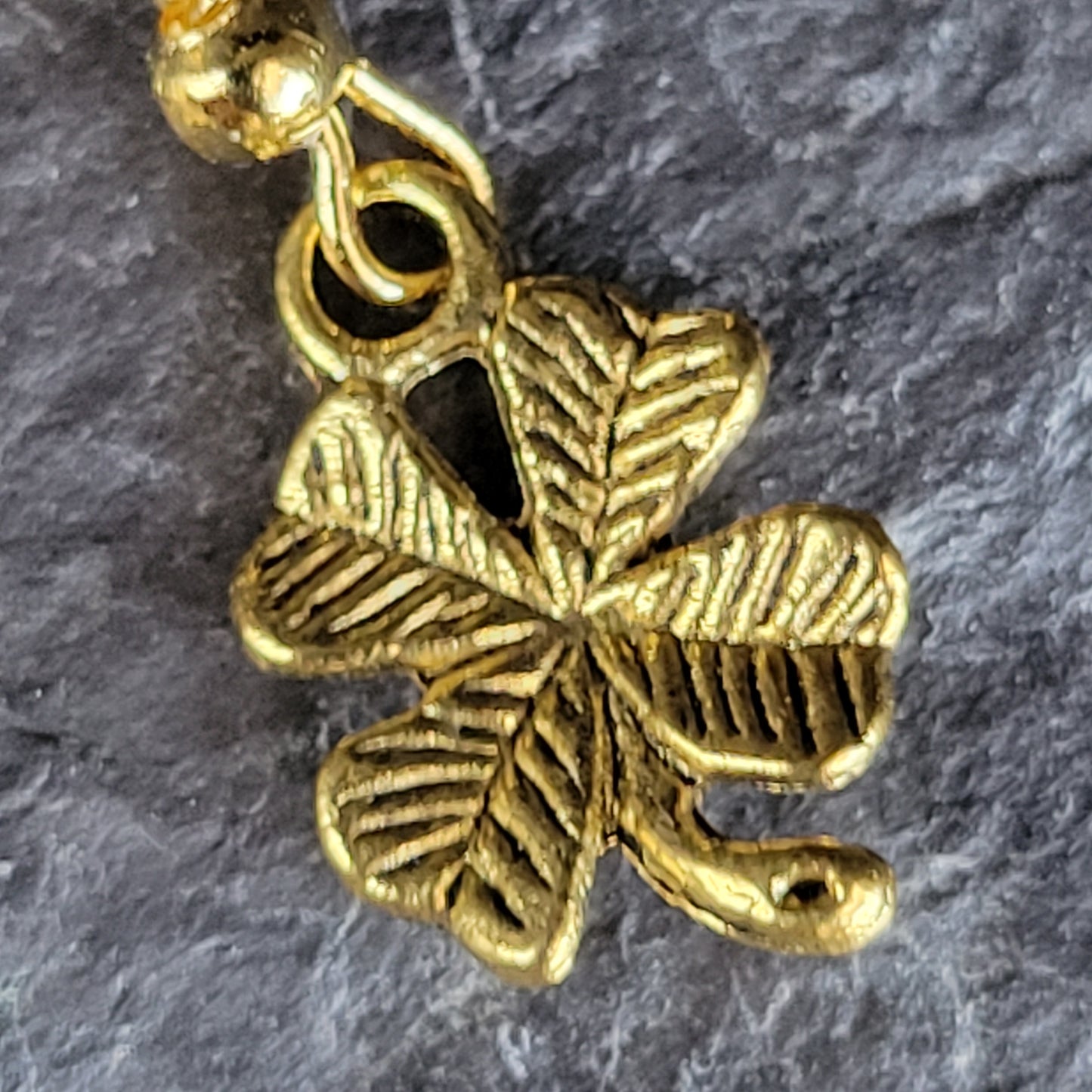 Small Gold Clover Earrings