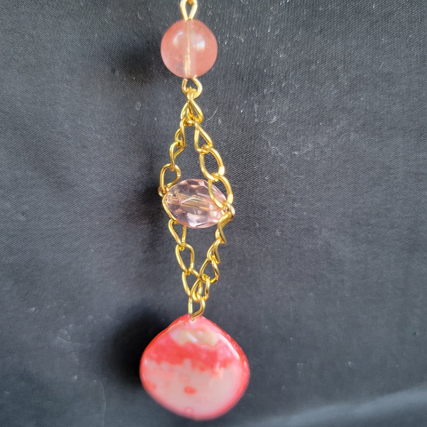 Pink Shell Trapeze Earrings