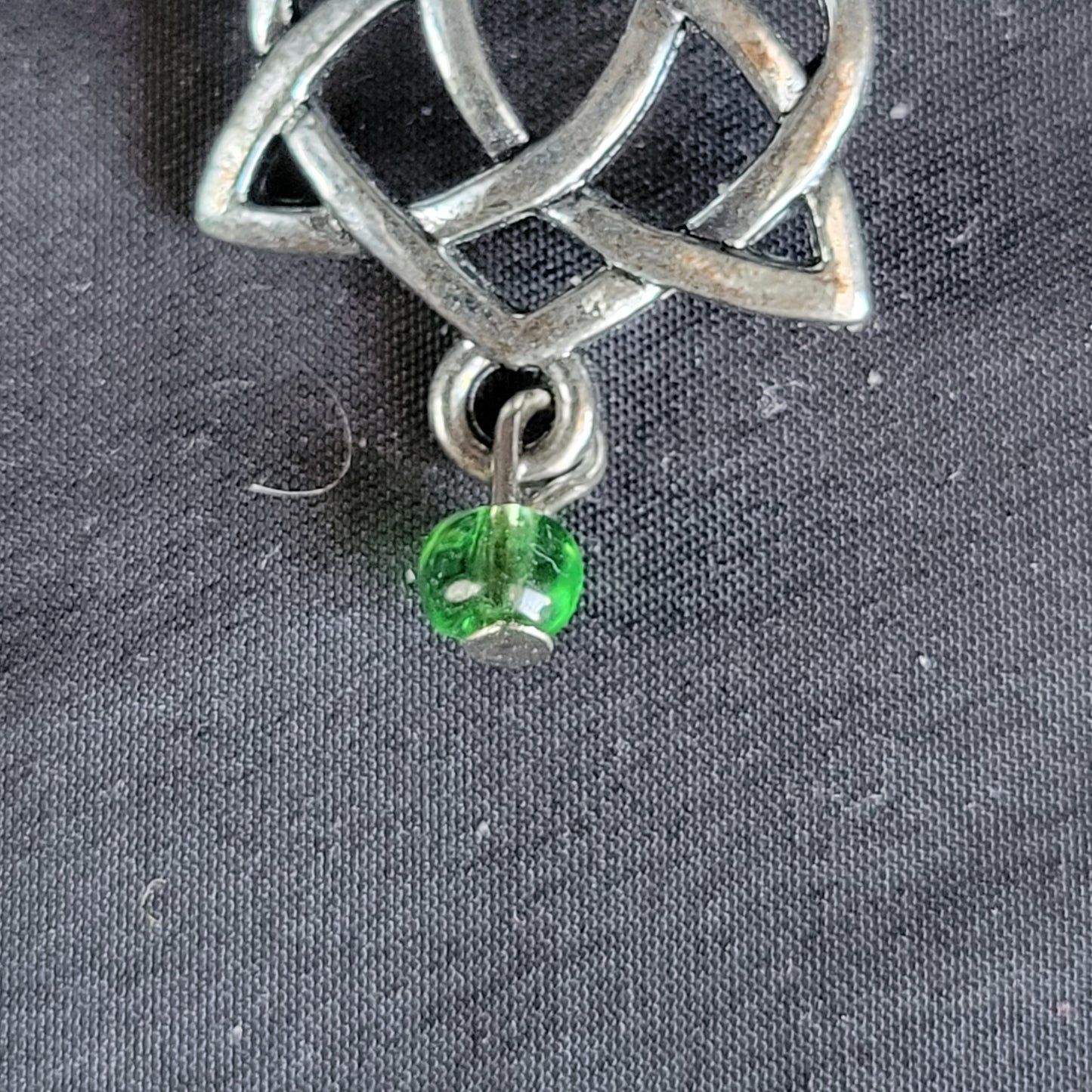 Celtic Heart Knot with Bead Earrings
