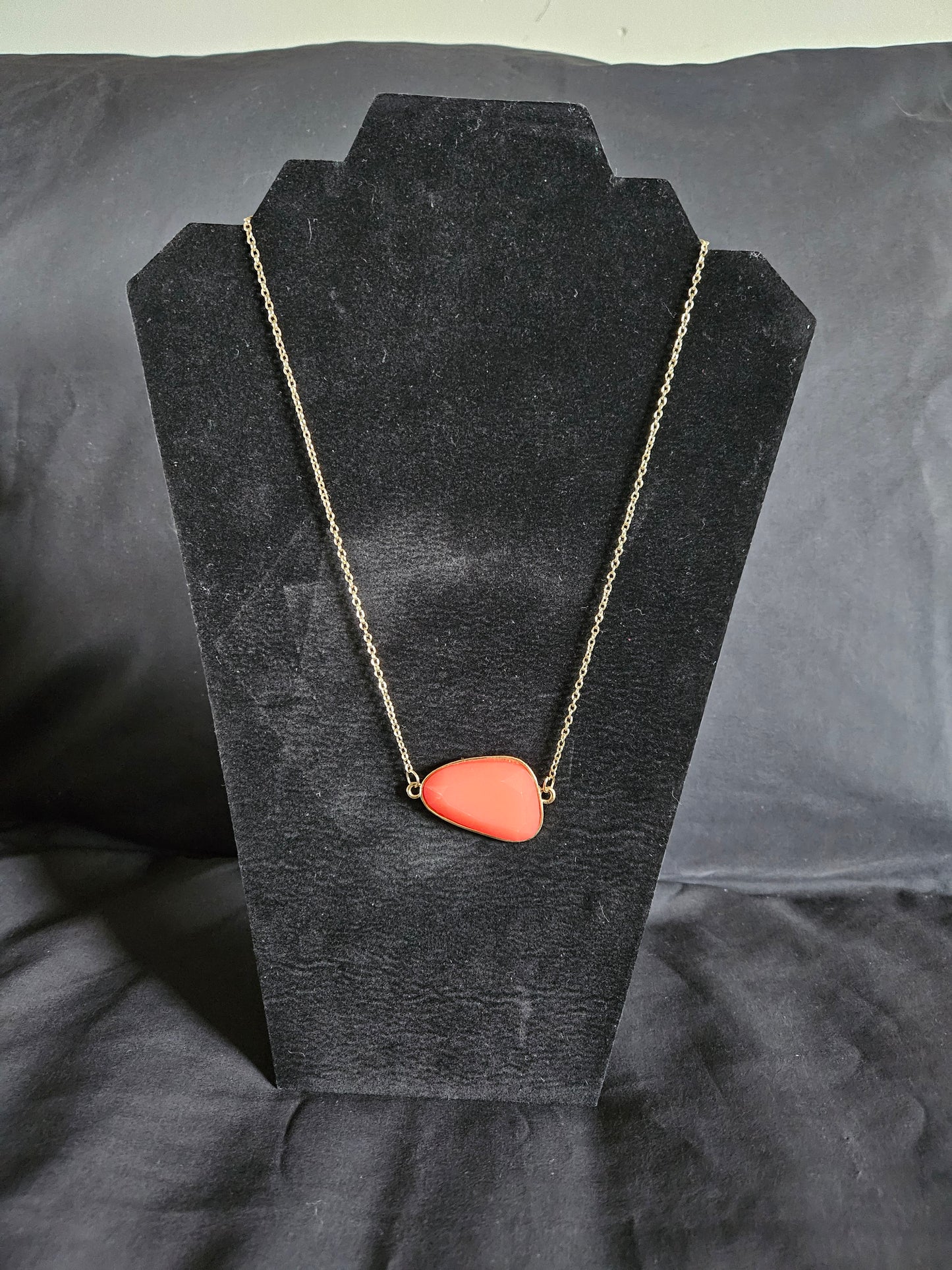 Pink Rock Pendant Necklace