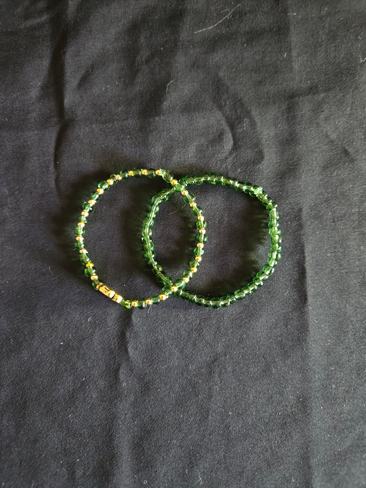 Green Clover Beaded Set