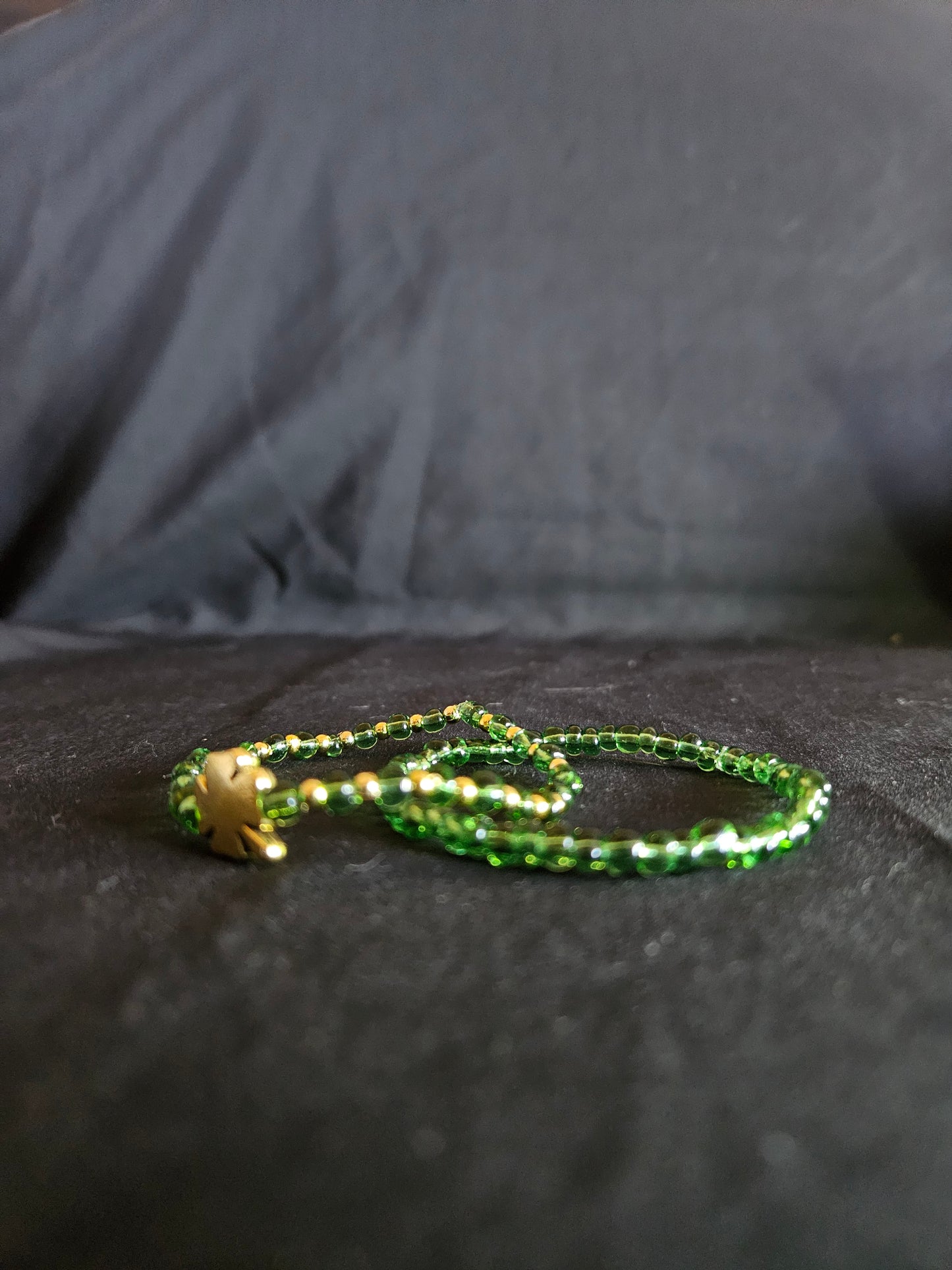 Green Clover Beaded Set