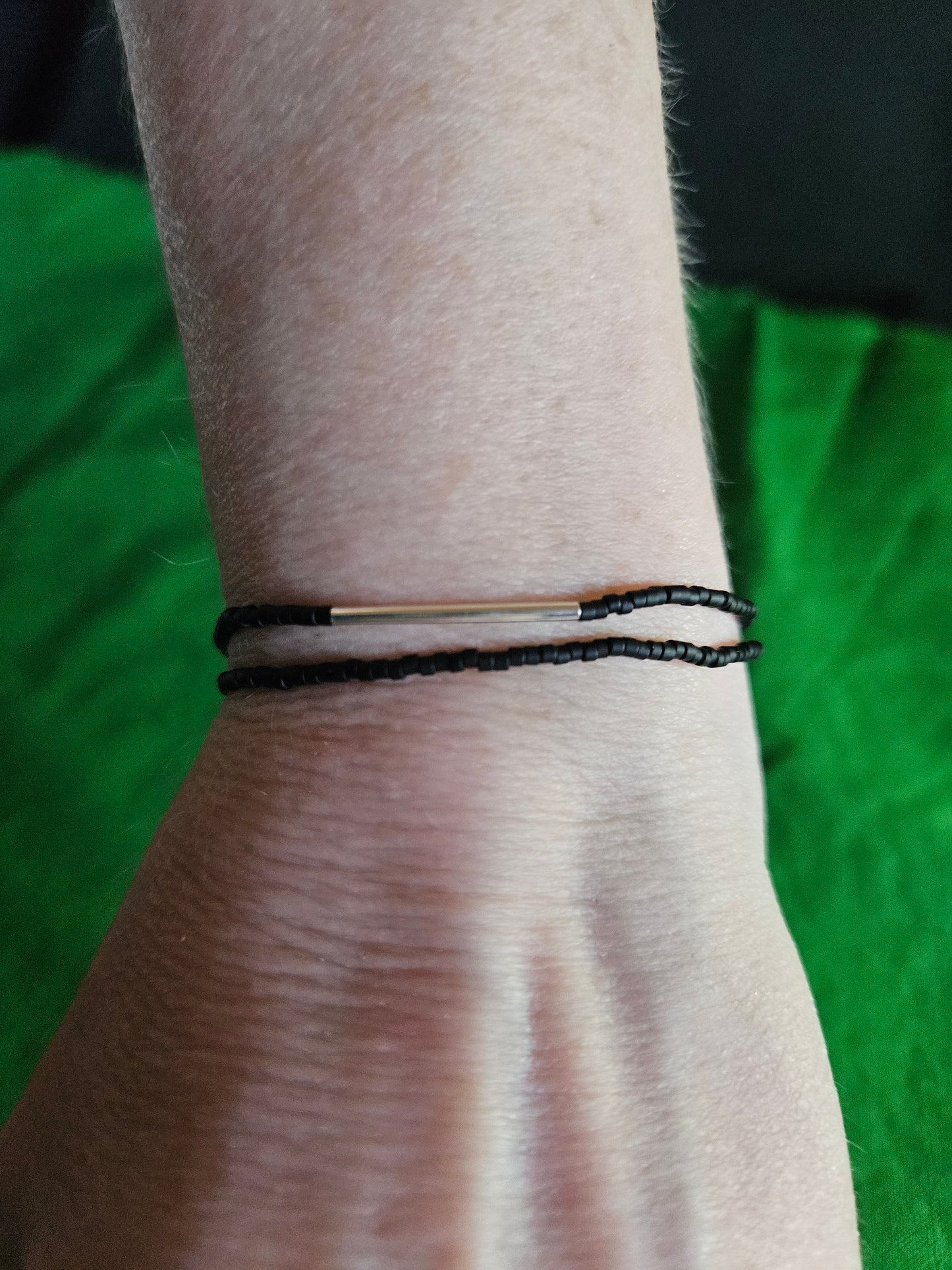 Tube Black Beaded Set