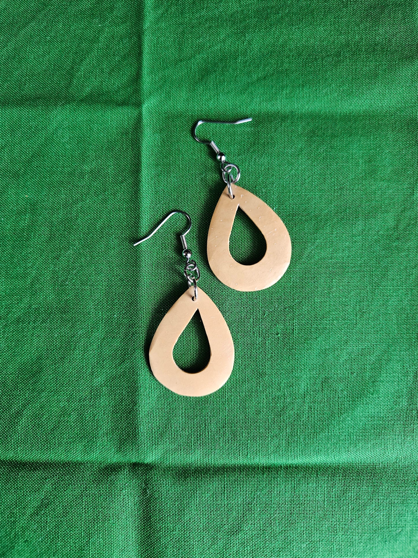 Wood Teardrop Earrings