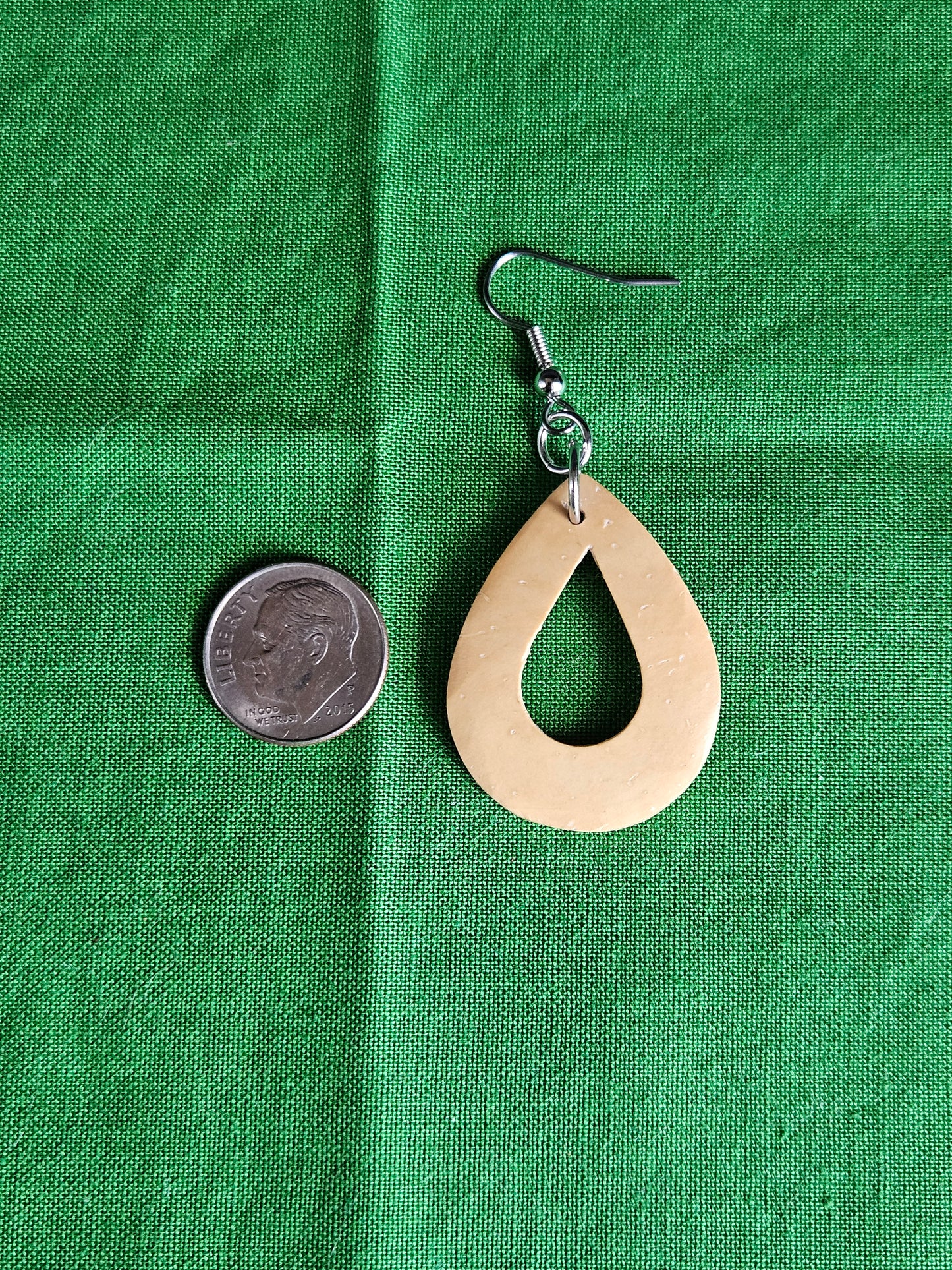 Wood Teardrop Earrings
