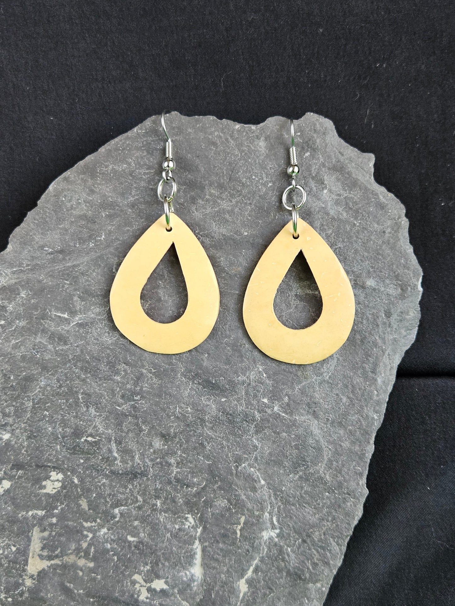 Wood Teardrop Earrings