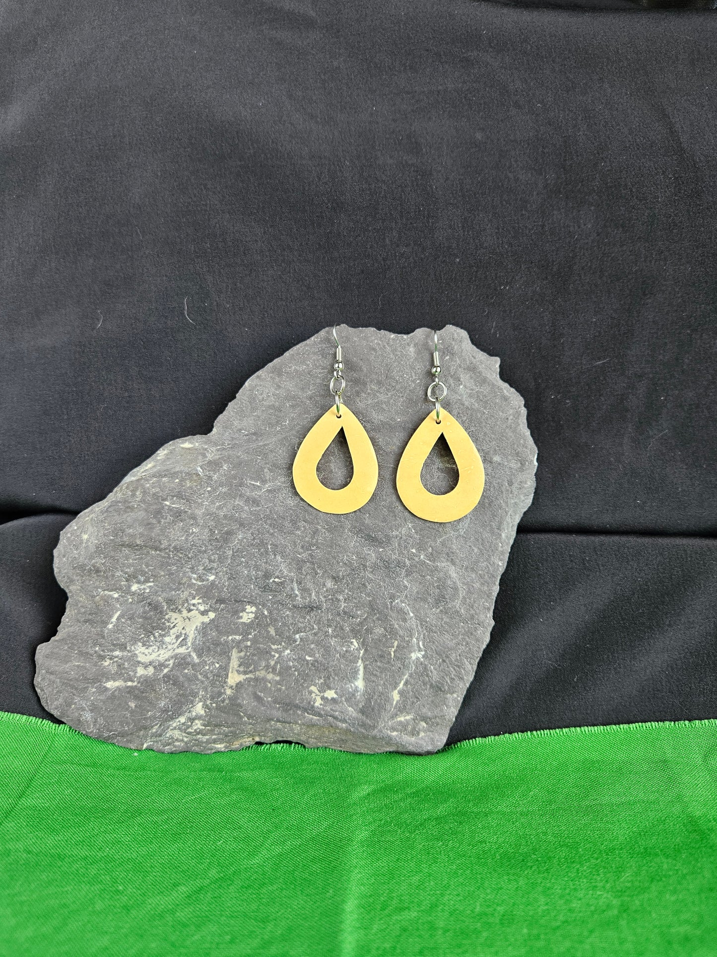 Wood Teardrop Earrings