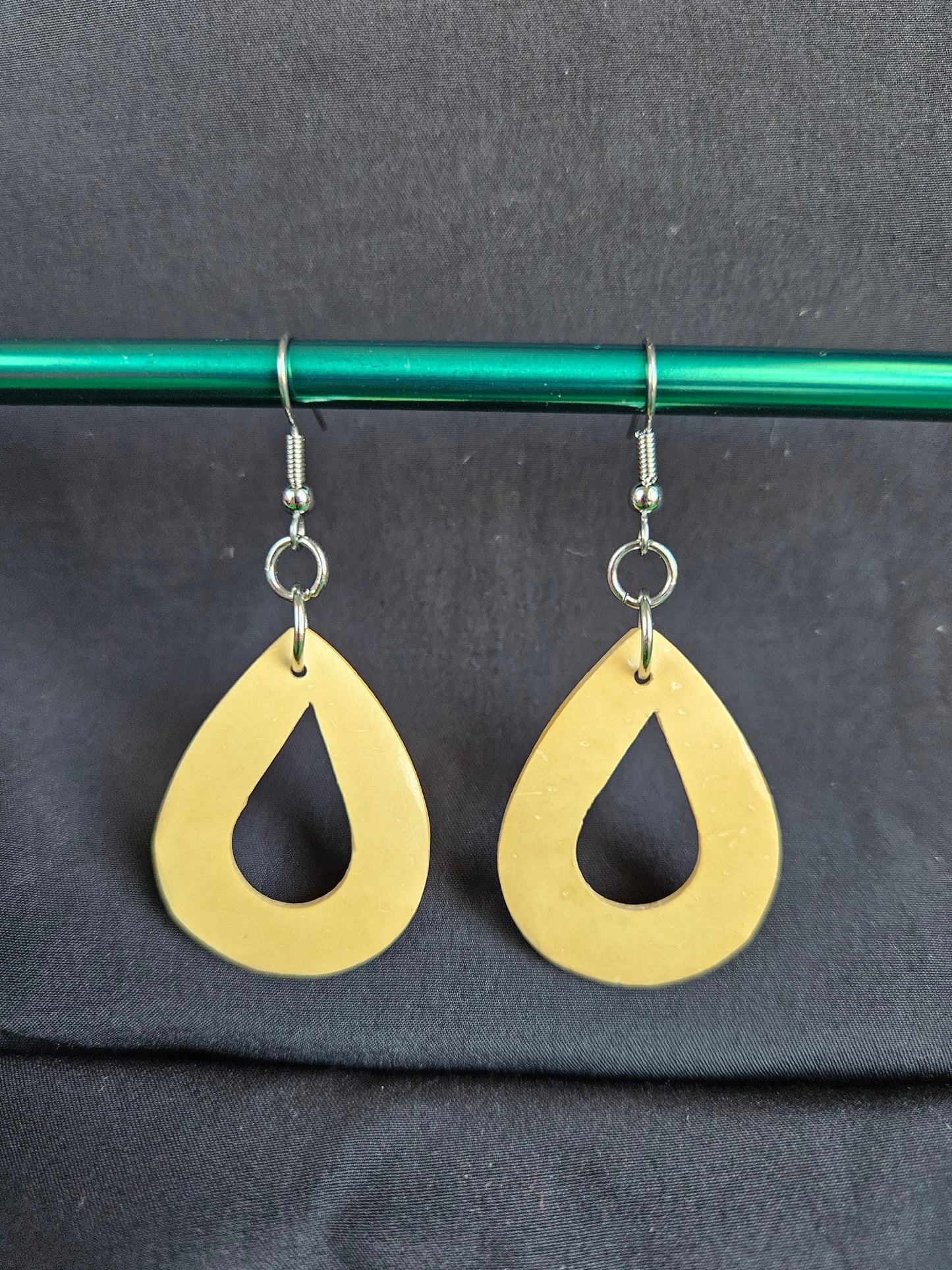 Wood Teardrop Earrings