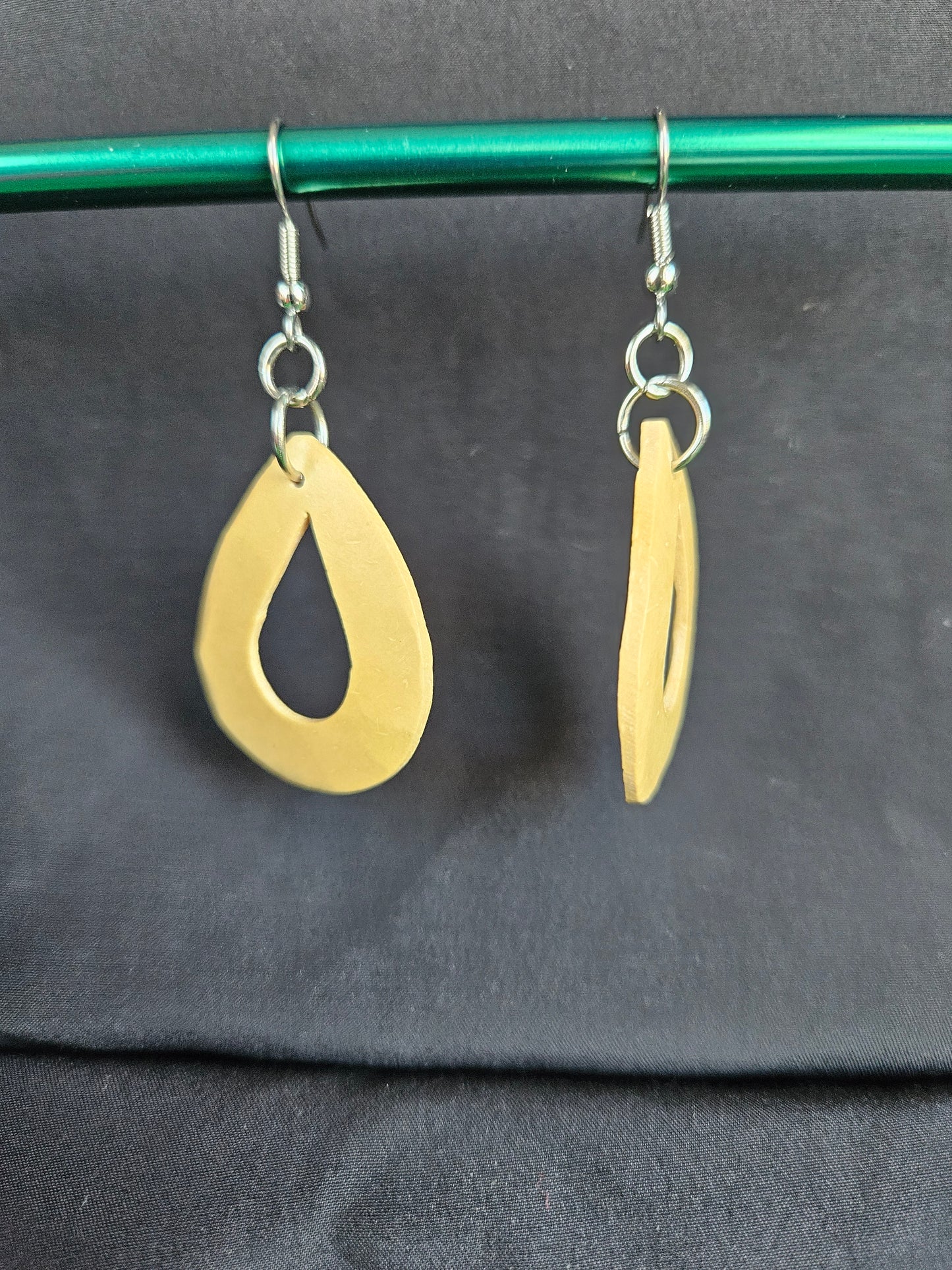 Wood Teardrop Earrings