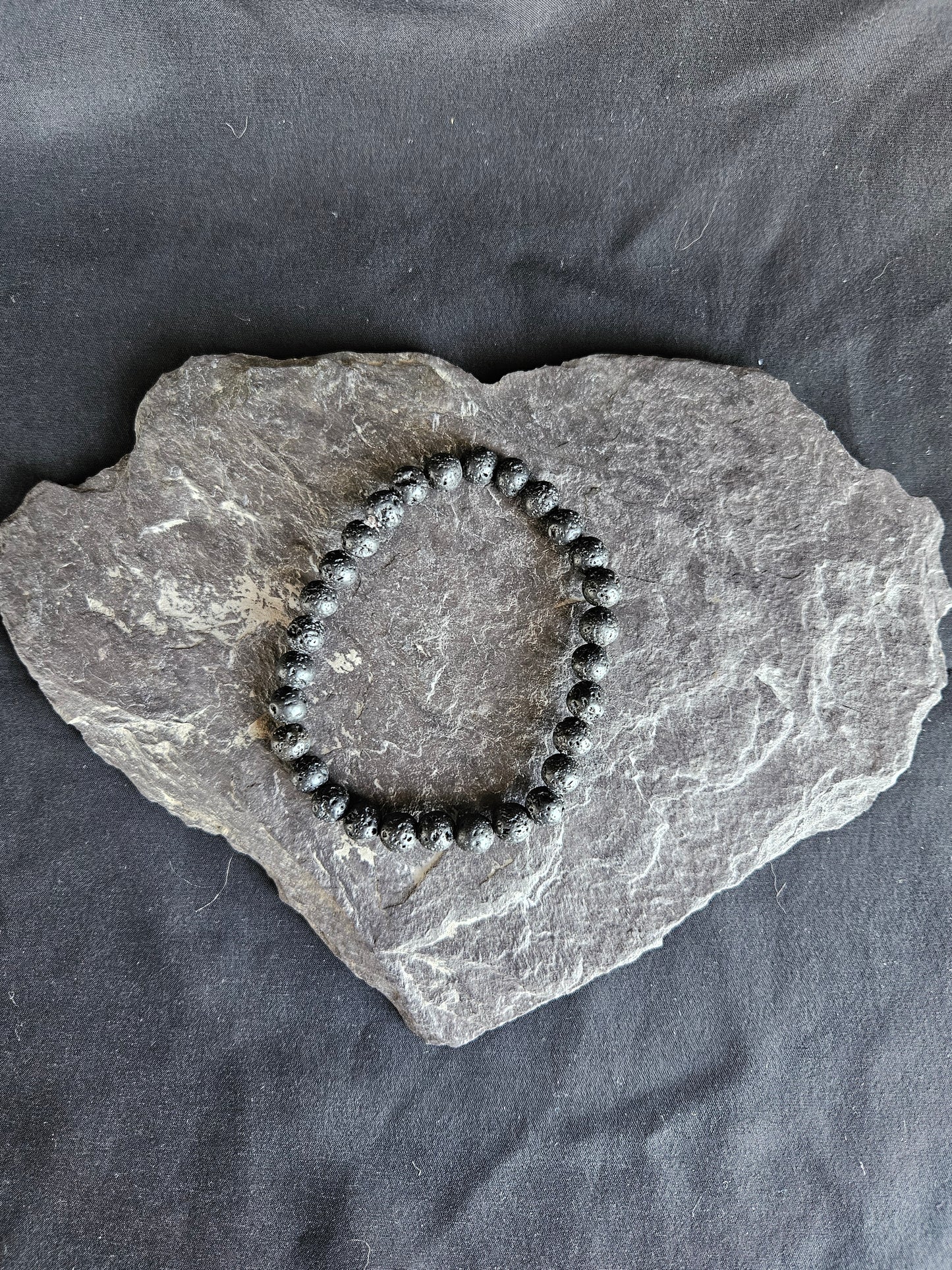 Lava Rock Beaded Bracelet