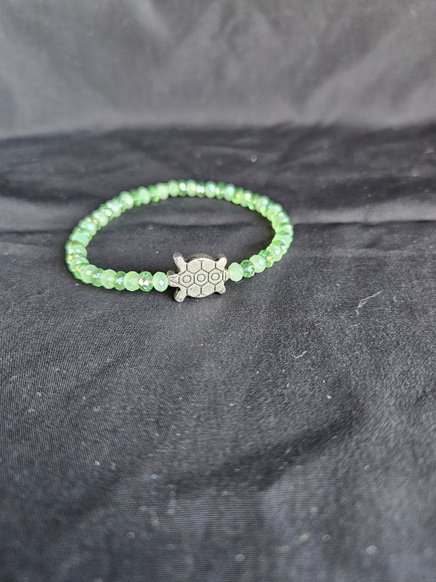 Green Turtle Beaded Bracelet
