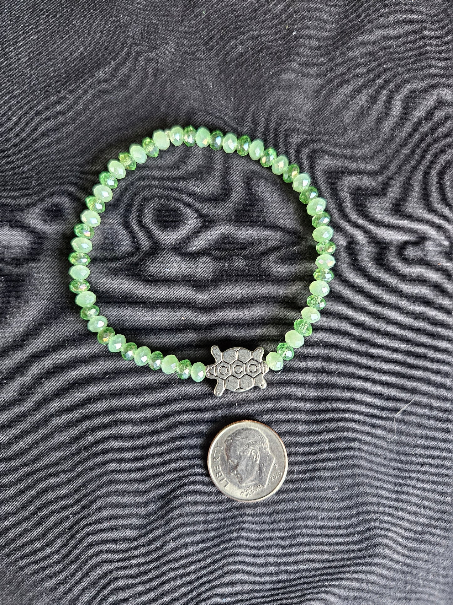 Green Turtle Beaded Bracelet