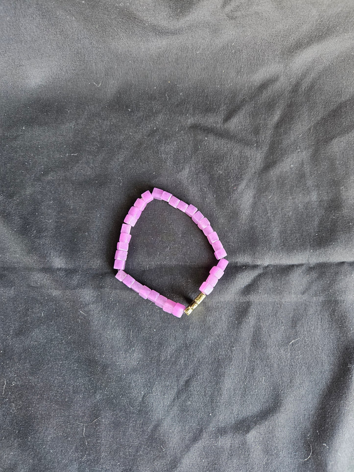 Purple Cross Beaded Bracelet