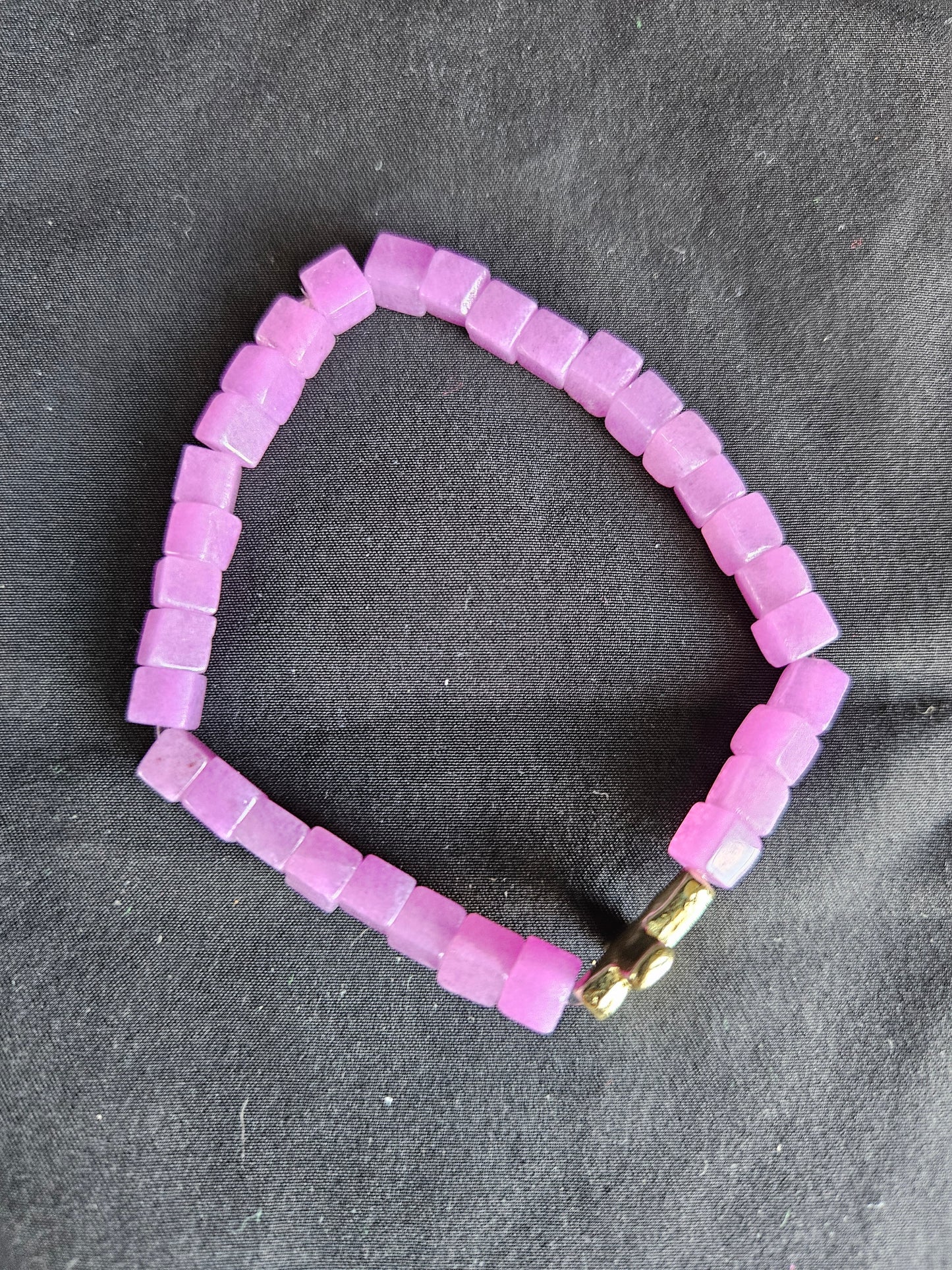 Purple Cross Beaded Bracelet