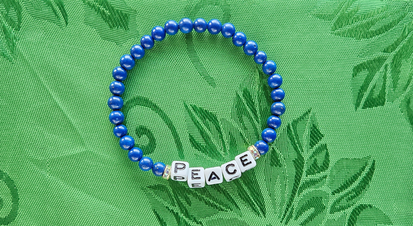 Peace Beaded Bracelet