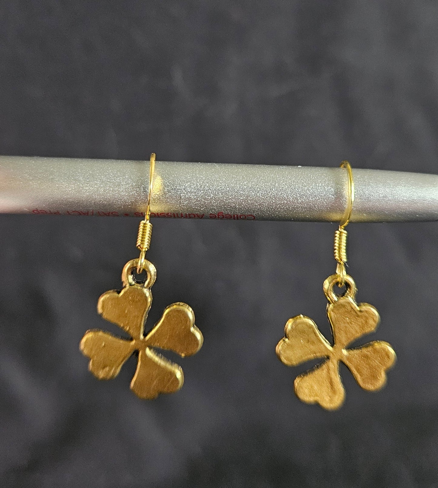 Gold clover earrings