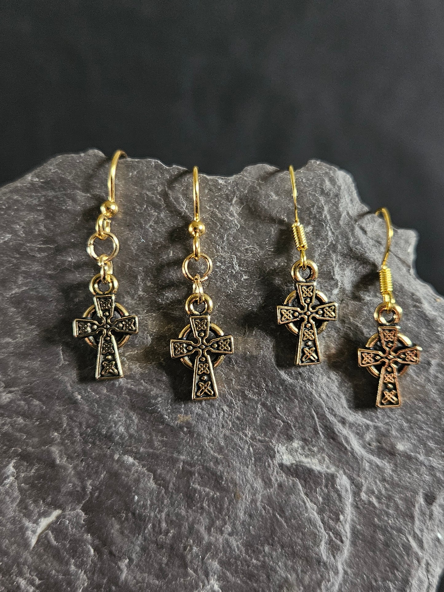 Mini Celtic Cross Earrings