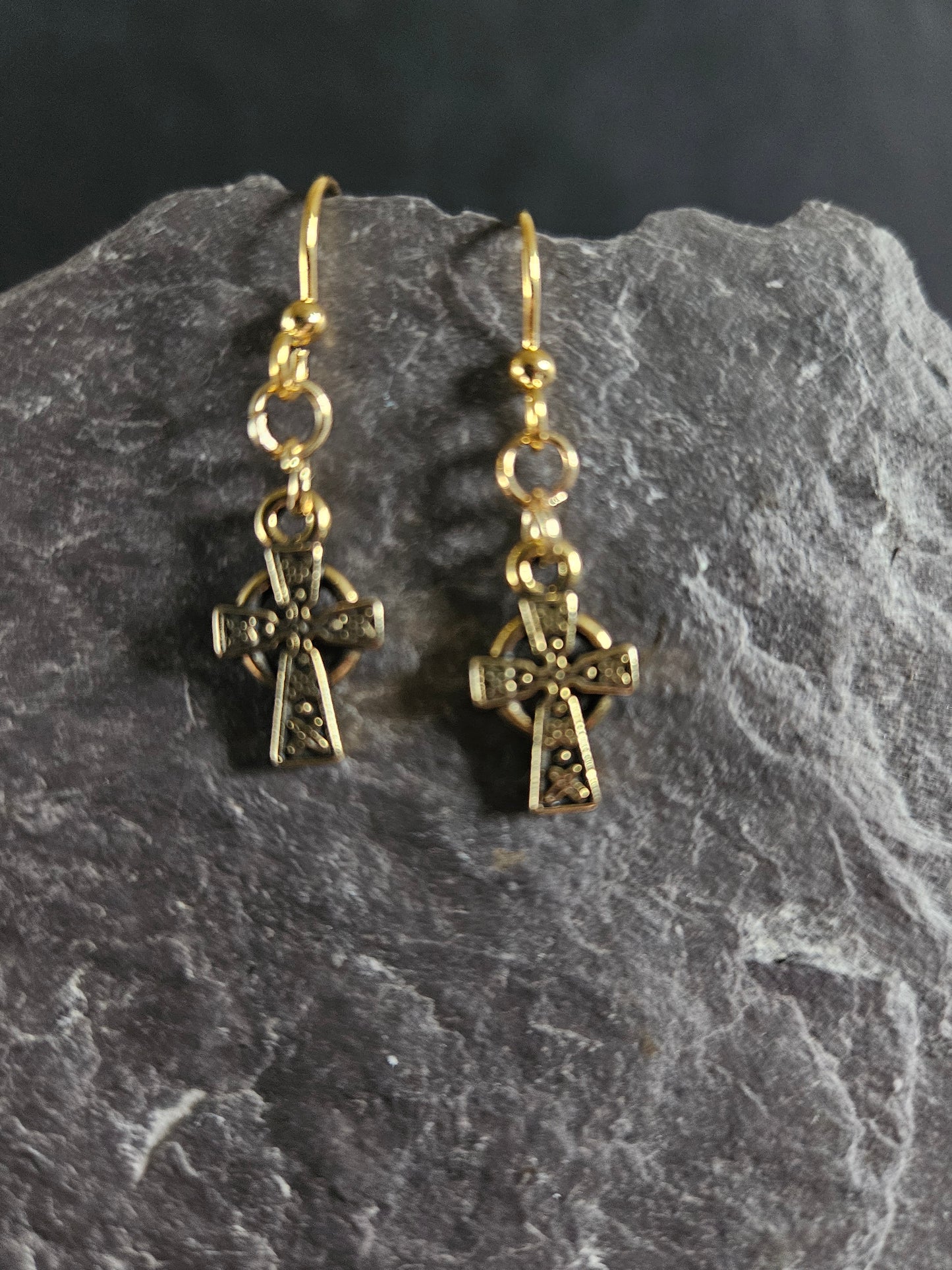 Mini Celtic Cross Earrings
