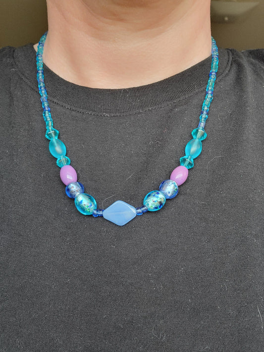 Blue Beaded Necklace